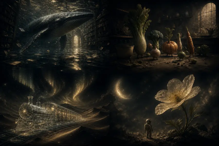 A rough visual brief prepared for a generated video scene