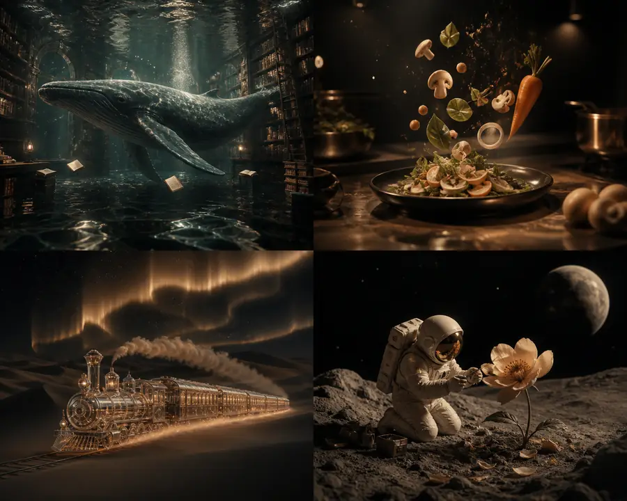 A directed cinematic video scene with clear movement and atmosphere